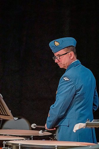 BROOK JONES/FREE PRESS
The Joint Veterans' Association hosts a Remembrance Day Service at the RBC Convention Centre in Winnipeg, Man., Monday, Nov. 11, 2024. This year's service also commemorated the 80th anniversary of D-Day and the Battle of Normandy, the 100th anniversary of the Royal Candian Air Force and the 150th anniversary of the City of Winnipeg. Pictured: The Royal Canadian Air Force band performs during the Remembrance Day Service.