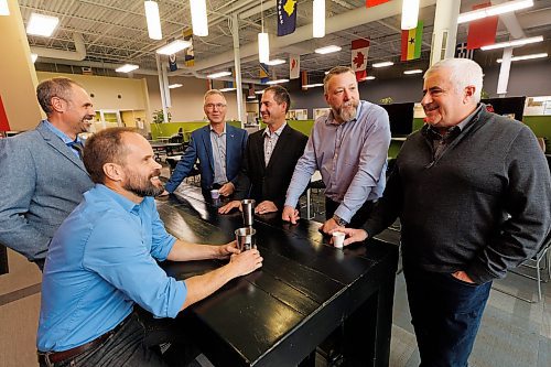 MIKE DEAL / FREE PRESS
Tower Engineering (1140 Waverley St.), a 27-year-old firm with offices in Winnipeg and Calgary.
Jack Abiusi (right) and his partners (From left): Peter Wertepny, Gary Hiebert, Mike Houvardas, Sebastien Lagasse, and Mark Melizza.
Reporter: Aaron Epp
241113 - Wednesday, November 13, 2024.