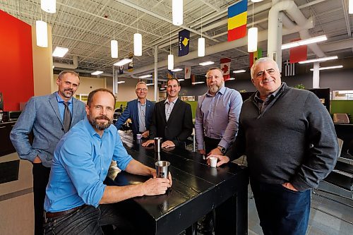 MIKE DEAL / FREE PRESS
Tower Engineering (1140 Waverley St.), a 27-year-old firm with offices in Winnipeg and Calgary.
Jack Abiusi (right) and his partners (From left): Peter Wertepny, Gary Hiebert, Mike Houvardas, Sebastien Lagasse, and Mark Melizza.
Reporter: Aaron Epp
241113 - Wednesday, November 13, 2024.