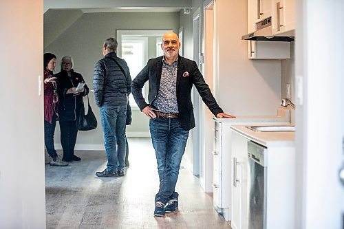 MIKAELA MACKENZIE / FREE PRESS
	
Sheldon Pollett, executive director of Raising the Roof, in their first affordable housing development in Manitoba at 573 Mountain Avenue on Wednesday, Nov. 13, 2024.

For Chris story.
Winnipeg Free Press 2024