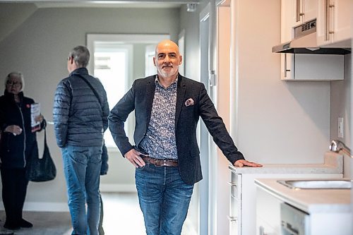 MIKAELA MACKENZIE / FREE PRESS
	
Sheldon Pollett, executive director of Raising the Roof, in their first affordable housing development in Manitoba at 573 Mountain Avenue on Wednesday, Nov. 13, 2024.

For Chris story.
Winnipeg Free Press 2024