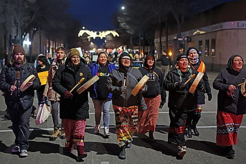 Drummers lead the annual Take Back The Night March from Princess Park to Brandon University in Brandon on Thursday evening. November marks Domestic Violence Awareness Month, and the annual march brings attention to gender-based and sexual violence. (Photos by Tim Smith/The Brandon Sun)