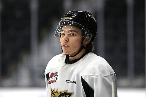 Brandon Wheat Kings rookie forward Jaxon Jacobson had to settle for a silver medal with Canada Red at the  U17 World Challenge last week in Sarnia, Ont. (Perry Bergson/The Brandon Sun)
Nov. 15, 2024