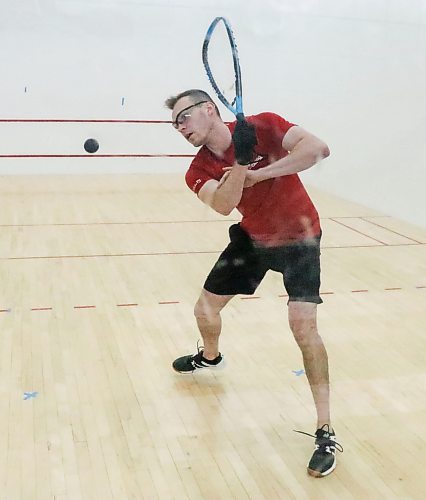 Kurtis Cullen trains at the Sportsplex ahead of the Racquetball Canada national team selection event to be held Nov. 29-30. (Matt Packwood/The Brandon Sun) 