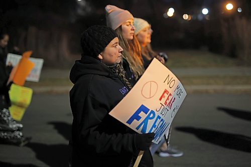 14112024
Marchers make their way along Princess Avenue during the annual Take Back The Night March in Brandon on Thursday evening. 
 (Tim Smith/The Brandon Sun)