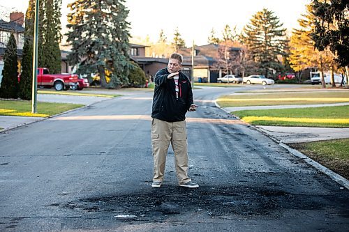 MIKAELA MACKENZIE / FREE PRESS
	
Lorne Mansky, who pulled over a burning handi-van on his way to work Thursday morning and helped save two people in wheelchairs from the flames before the fire department arrived, at the scene in Winnipeg on Friday, Nov. 15, 2024.

For Erik story.
Winnipeg Free Press 2024