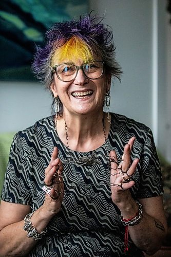 MIKAELA MACKENZIE / FREE PRESS
Karen Schmidt Humiski and her handmade jewelry in Winnipeg on Thursday, Nov. 14, 2024. She has been working with silver for 43 years, 30 of which were spent teaching jewelry and metal smithing.
For AV story
Winnipeg Free Press 2024