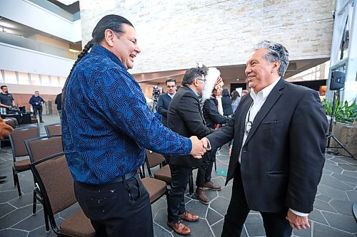 RUTH BONNEVILLE / FREE PRESS

LOCAL - high-speed internet

Photo of Minister Vandal shaking hands with David Muswaggon, member of the Executive Council responsible for technology with Pimicikamak Okimawin near Norway House.  

Muswaggon was one of several leaders from Indigenous communities present at the announcemebt that are part of the implementation of internet services throughout Manitoba. 

Presser info:
Dan Vandal, Minister of Northern Affairs, makes announcement about improving high-speed Internet access in rural Manitoba including all remote communities, at the  Canadian Museum for Human Rights Friday.  

Minister Vandal announced #38 million in federal funding for four projects underThe Universal  Broadband Fund and support for Indigenous Services Canada to bring high-speed internet access to remote communities across Manitoba. The goal is for everyone in Canada to have access to high-speed internet by 2030.


See Martin Cash story 

Nov 15th, 2024