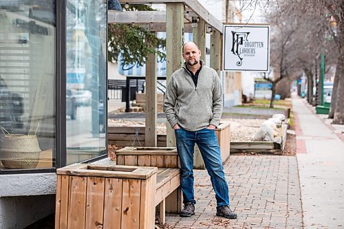 MIKAELA MACKENZIE / FREE PRESS
	
Chris Holbrow at his new Forgotten Flavours location on Corydon on Monday, Nov. 18, 2024. The Niverville-based bakery is opening in Winnipeg (where the Pennyloaf Bakery used to be) on Tuesday. 

For biz story.
Winnipeg Free Press 2024