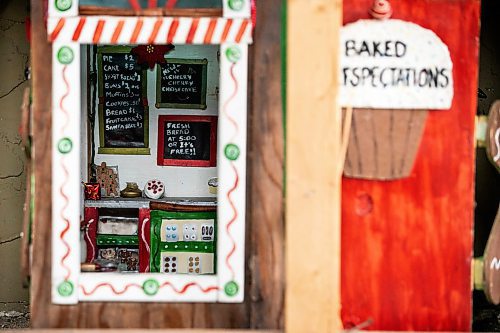 MIKAELA MACKENZIE / FREE PRESS
	
Jen de Delley&#x573; Christmas elf village in storage in her carport workshop in River Heights on Monday, Nov. 18, 2024.

For AV story.
Winnipeg Free Press 2024