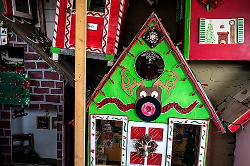 MIKAELA MACKENZIE / FREE PRESS
	
Jen de Delley&#x573; Christmas elf village in storage in her carport workshop in River Heights on Monday, Nov. 18, 2024.

For AV story.
Winnipeg Free Press 2024