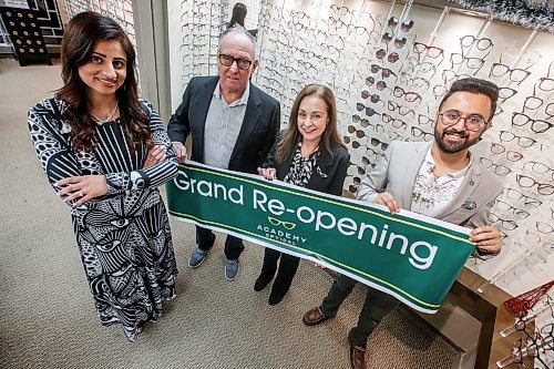 JOHN WOODS / FREE PRESS
Dr. Romie Dhaliwal, O.D., left, an optometrist, and her business partner contact lens optician Arshdeep Manghera, right, have recently purchased Academy Optical, a 30-year-old business, from Rhonda  and Zvi Gordon, and are photographed Monday, November 18, 2024. Rhonda Gordon still works at the store on a casual basis.

Reporter: aaron