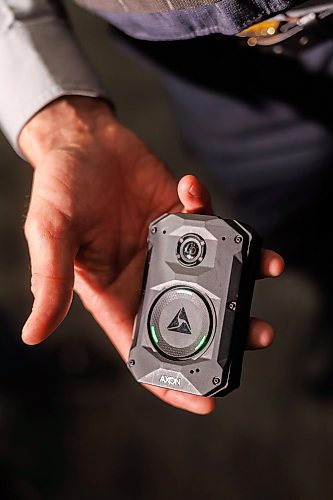 MIKE DEAL / FREE PRESS
RCMP Sgt. Paul Manaigre, Media Relations Officer, discusses how the new body-worn cameras work during a press conference at the RCMP &#x2018;D&#x2019; Division headquarters Wednesday afternoon.
Reporter: Tyler Searle
241120 - Wednesday, November 20, 2024.