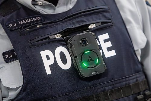 MIKE DEAL / FREE PRESS
RCMP Sgt. Paul Manaigre, Media Relations Officer, discusses how the new body-worn cameras work during a press conference at the RCMP &#x2018;D&#x2019; Division headquarters Wednesday afternoon.
Reporter: Tyler Searle
241120 - Wednesday, November 20, 2024.