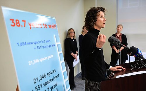 RUTH BONNEVILLE / FREE PRESS

LOCAL - child care presser

Photo of Jodie Kehl. Executive Director MCCA at presser Wednesday.


The Child Care Coalition of Manitoba (CCCM) and the Manitoba Child Care Association (MCCA) report on the state of child care in Manitoba and call on the provincial government to take bold action to meet child care commitments, on the International Day of the Child (Nov 20), and in lead-up to the National Child Care Day of Action (Nov 30) at Union Centre Wednesday. 

Speaking to the media were: Susan Prentice, Spokesperson, Child Care Coalition of Manitoba (CCCM), Cathy Gardner, President, Manitoba Child Care Association (MCCA) Sheila Atkinson, parent of children in child care and Jodie Kehl. Executive Director MCCA.  

See story 

Nov  20th, 2024