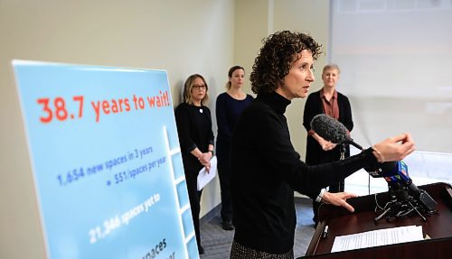 RUTH BONNEVILLE / FREE PRESS

LOCAL - child care presser

Photo of Jodie Kehl. Executive Director MCCA at presser Wednesday.


The Child Care Coalition of Manitoba (CCCM) and the Manitoba Child Care Association (MCCA) report on the state of child care in Manitoba and call on the provincial government to take bold action to meet child care commitments, on the International Day of the Child (Nov 20), and in lead-up to the National Child Care Day of Action (Nov 30) at Union Centre Wednesday. 

Speaking to the media were: Susan Prentice, Spokesperson, Child Care Coalition of Manitoba (CCCM), Cathy Gardner, President, Manitoba Child Care Association (MCCA) Sheila Atkinson, parent of children in child care and Jodie Kehl. Executive Director MCCA.  

See story 

Nov  20th, 2024