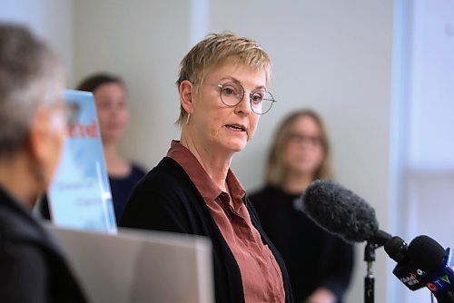 RUTH BONNEVILLE / FREE PRESS

LOCAL - child care presser

Susan Prentice, Spokesperson, Child Care Coalition of Manitoba (CCCM), speaking at the presser Wednesday. 

The Child Care Coalition of Manitoba (CCCM) and the Manitoba Child Care Association (MCCA) report on the state of child care in Manitoba and call on the provincial government to take bold action to meet child care commitments, on the International Day of the Child (Nov 20), and in lead-up to the National Child Care Day of Action (Nov 30) at Union Centre Wednesday. 

Speaking to the media were: Susan Prentice, Spokesperson, Child Care Coalition of Manitoba (CCCM), Cathy Gardner, President, Manitoba Child Care Association (MCCA) Sheila Atkinson, parent of children in child care and Jodie Kehl. Executive Director MCCA.  

See story 

Nov  20th, 2024