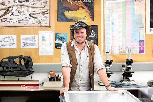 MIKAELA MACKENZIE / FREE PRESS
	
Paleontologist and animal ecologist Maximilian Scott, who is currently conducting research into the Mosasaurus (an enormous aquatic lizard that lived during the late cretaceous period), in the U of M paleontology lab on Wednesday, Nov. 20, 2024.

For AV story.
Winnipeg Free Press 2024