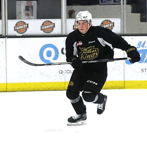 Brandon Wheat Kings overage defencemen Luke Shipley, shown during practice on Thursday afternoon at Westoba Place, played many games against the Tri-City Americans when he was in the Western Conference. (Perry Bergson/The Brandon Sun)