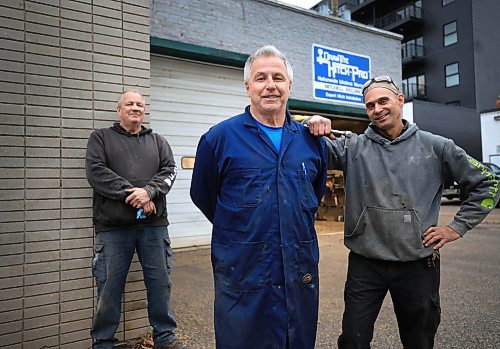 RUTH BONNEVILLE / FREE PRESS

BIZ - Mitchell Welding

Photos of owner, Ed Nichols, as well as the shop's only two employees: Don Jones (right) and Mark Nichols (Ed's younger brother), outside the shop.  

Ed Nichols, owner of  Mitchell Welding, a 128-year-old company that specializes in trailer hitch installation and repair that he took over from his father-in-law.  Mitchell Welding, a 128-year-old company that specializes in trailer hitch installation and repair. 

Ed took over the business from his father-in-law, Ron Mitchell, and the two were very close. 


Story by Aaron
Nov. 22 'Made in Manitoba' article 

Nov  20th, 2024