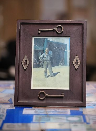 RUTH BONNEVILLE / FREE PRESS

BIZ - Mitchell Welding

Photo of Ed's father-i -law in front of the shop.  Ed took over the business from his father-in-law, Ron Mitchell, and the two were very close.Photo is all the wall in the office. 

Ed Nichols, owner of  Mitchell Welding, a 128-year-old company that specializes in trailer hitch installation and repair that he took over from his father-in-law.  

Story by Aaron
Nov. 22 'Made in Manitoba' article 

Nov  20th, 2024