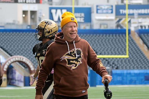 Brian Dobie announced the 2024 Canada West football season would be his last as head coach of the Manitoba Bisons, ending a 29-year run with the program. (Thomas Friesen/The Brandon Sun)