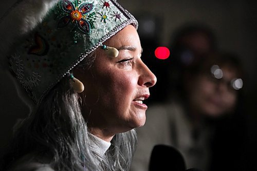 MIKAELA MACKENZIE / FREE PRESS
	
Families minister Nahanni Fontaine speaks to the media at the launch of the provincial strategy to empower Indigenous women, girls and gender-diverse relatives at the Manitoba Legislative Building on Friday, Nov. 22, 2024. 


Winnipeg Free Press 2024