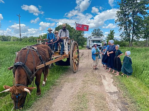 Terry Doerksen / For the Free Press
The Amish Miller family joined us on the Red River Trail in central Minnesota to experience Zik and the Red River cart. 