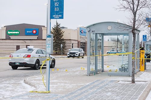 MIKE DEAL / FREE PRESS
Winnipeg Police are still at the scene Monday morning at the bus stop in the parking lot of a Walmart (3655 Portage Avenue) where an officer involved shooting occurred happened Sunday evening.
Winnipeg police shot and killed a male outside a bus shelter at a west Winnipeg shopping area Sunday after they say he stabbed an officer in the throat.
241125 - Monday, November 25, 2024.