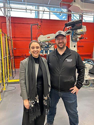 MARTIN CASH / FREE PRESS

Jolen Galaugher, director of research partnerships and innovation at RRC Polytech and Dan Blair, founder and CEO of BSDXR at RRC&#x2019;s Technology Access Centre for Aerospace and Manufacturing&#xa0;