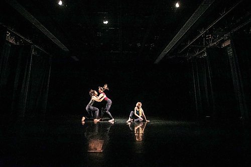 MIKAELA MACKENZIE / FREE PRESS
	
Winnipeg's Contemporary Dancers Carol-Ann Bohrn (left), Justine Erickson, and Aileen Holzrichter perform an excerpt from the Rachel Browne Tribute show happening on the weekend at the Rachel Browne Theatre on Tuesday, Nov. 26, 2024.

Winnipeg Free Press 2024