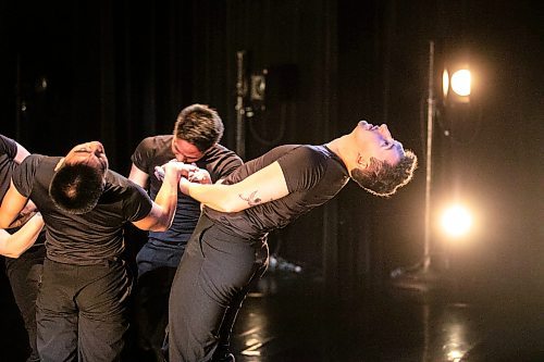 MIKAELA MACKENZIE / FREE PRESS
	
Winnipeg's Contemporary Dancer Thomas Oberlin (right) and others perform an excerpt from the Rachel Browne Tribute show happening on the weekend at the Rachel Browne Theatre on Tuesday, Nov. 26, 2024.

Winnipeg Free Press 2024