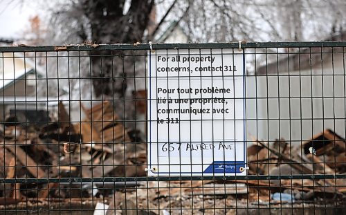 RUTH BONNEVILLE / FREE PRESS

Local - UNSAFE BUILDING PILOT: 

Photo of a demolished home at 657 Alfred Ave. Flames engulfed the home earlier Tuesday morning and it was demolished soon after.  

A sign was erected by a City Inspector stating, For all property concerns contact 311, around the same time photos were taken of Darrell Warren, president of the William Whyte Neighbourhood Association around 3pm Tuesday.  

See story by Joyanne

Nov  26th, 2024