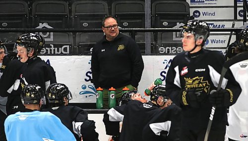 Brandon Wheat Kings general manager and head coach Marty Murray watches his players from the bench after a teleconference kept him from running a recent practice at Westoba Place. Murray and all of his counterparts around the Canadian Hockey League will likely be a little busier as the ramifications of major junior players being allowed in the NCAA continue to create additional player movement. (Perry Bergson/The Brandon Sun)
Nov. 29, 2024