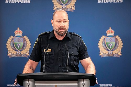 MIKAELA MACKENZIE / FREE PRESS
	
Public information officer Stephen Spencer speaks to the media about the Project Artemis animal cruelty investigation on Wednesday, Nov. 27, 2024. 

For Tyler story.
Winnipeg Free Press 2024