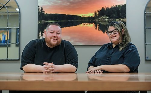 RUTH BONNEVILLE / FREE PRESS

BIZ - Southeast Child &amp; Family Services, 

Portrait of Bronson Richard and his mentor, Cari-Lynn Lecocq, in the boardroom, at Southeast Child &amp; Family Services Wednesday. 

Subject: Bronson Richard  is a direct service worker at Southeast Child &amp; Family Services &#x2014; a job he attained after attending the first-ever Zoongide'ewin Bawaajigan (&quot;Brave dreams&quot;) career fair that was organized by his mentor, Cari-Lynn Lecocq, Human Resource Generalist with  SECFS.

Story by Aaron

Nov  27th, 2024