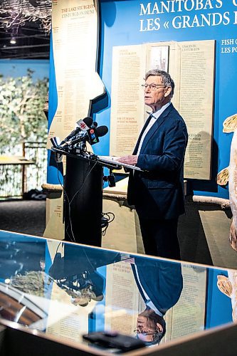 MIKAELA MACKENZIE / FREE PRESS
	
Terry Duguid, MP and Special Advisor for Water, makes a funding announcement for an ecological corridor in Manitoba at a press conference at the Manitoba Museum on Friday, Nov. 29, 2024. 

For JS story.
Winnipeg Free Press 2024