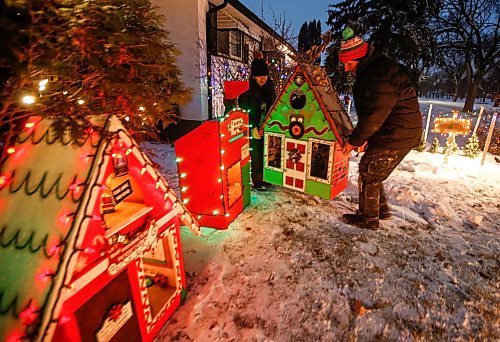 JOHN WOODS / FREE PRESS
Jen de Delley and her husband Victor Diduch set up their Christmas Village at their house in River Heights Sunday, December 1, 2024. They have building and adding to it for the past 18 years.

Reporter: av