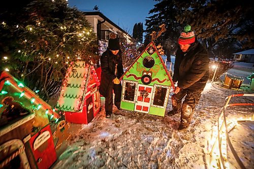 JOHN WOODS / FREE PRESS
Jen de Delley and her husband Victor Diduch set up their Christmas Village at their house in River Heights Sunday, December 1, 2024. They have building and adding to it for the past 18 years.

Reporter: av