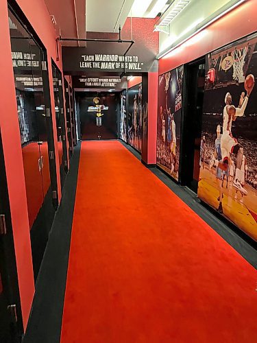 TAYLOR ALLEN / FREE PRESS
The Kaseya Center All-Access Tour allows you to explore the hallways leading into the Miami Heat locker room.