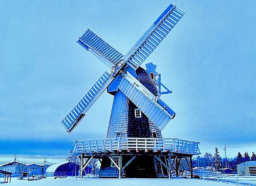 Gord Mackintosh / for the Free Press
Replicating area windmills of the 1800s, Steinbach&#x2019;s Mennonite Heritage Village features Canada&#x2019;s only operating windmill.