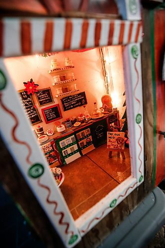 JOHN WOODS / FREE PRESS
Jen de Delley and her husband Victor Diduch set up their Christmas Village at their house in River Heights Sunday, December 1, 2024. They have building and adding to it for the past 18 years.

Reporter: av