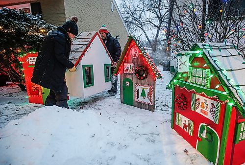 JOHN WOODS / FREE PRESS
Jen de Delley and her husband Victor Diduch set up their Christmas Village at their house in River Heights Sunday, December 1, 2024. They have building and adding to it for the past 18 years.

Reporter: av