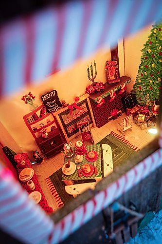 JOHN WOODS / FREE PRESS
Jen de Delley and her husband Victor Diduch set up their Christmas Village at their house in River Heights Sunday, December 1, 2024. They have building and adding to it for the past 18 years.

Reporter: av