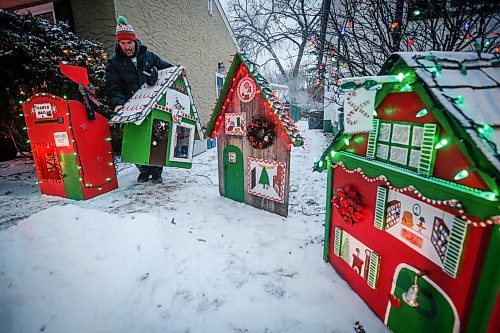 JOHN WOODS / FREE PRESS
Jen de Delley and her husband Victor Diduch set up their Christmas Village at their house in River Heights Sunday, December 1, 2024. They have building and adding to it for the past 18 years.

Reporter: av