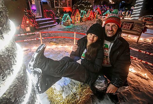 JOHN WOODS / FREE PRESS
Jen de Delley and her husband Victor Diduch set up their Christmas Village at their house in River Heights Sunday, December 1, 2024. They have building and adding to it for the past 18 years.

Reporter: av