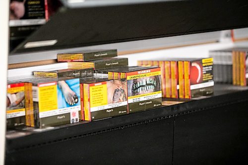 MIKAELA MACKENZIE / FREE PRESS
Cigarettes for sale at the Maryland Food Fare on Friday, Dec. 6, 2024. Food Fare has seen a drastic decrease in cigarette sales over the last few years, and part of the reason could be illegal cigarette sales, manager Ramsey Zeid said.
For Gabby story.
Winnipeg Free Press 2024