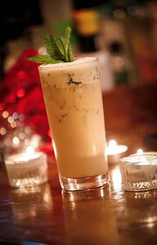 JOHN WOODS / FREE PRESS
Bonnie Day bartender Jade Janzen created two Christmas drinks, an alcoholic drink called Nogjito and a non-alcoholic drink called What's Up, Doc?. A Nogjito is photographed Tuesday, December 3, 2024.
Reporter: av
