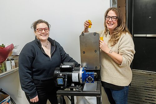 MIKE DEAL / FREE PRESS
Helga Jakobson (right), CEO, Redo Waste, and Marisa Loreno (left), COO, Redo Waste with their new plastic shredder.
Redo Waste is a new, independent Winnipeg project helping to curb plastic waste in the city. The team at Redo recently acquired a shredder for an in-house plastic recycling project. The team will collect and break down plastic items &#x2014; right now they're focused on orange pill bottles &#x2014; then use the shredded material to make sheet goods for construction and manufacturing. 
241202 - Monday, December 02, 2024.