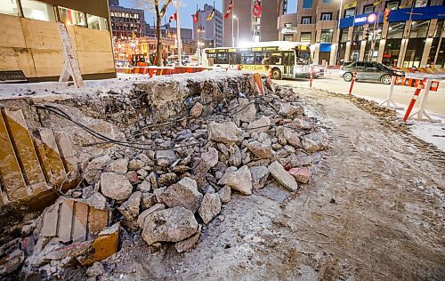 JOHN WOODS / FREE PRESS
Portage and Main barricades are being demolished Tuesday, December 10, 2024. 

Reporter: ?